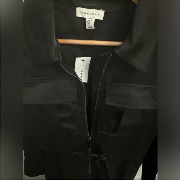 Topshop Black Wide-Leg Jumpsuit - Picture 8 of 9